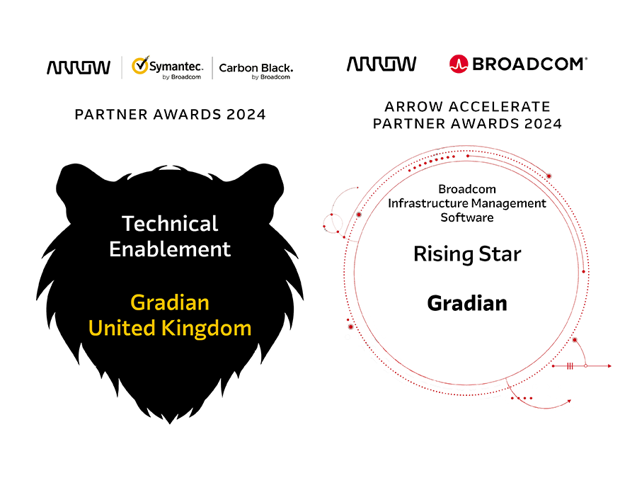 Gradian wins multiple awards for third successive year at Broadcom Partner Awards